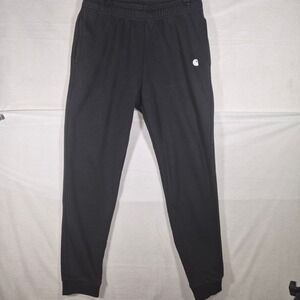 Carhartt Black Jogger Sweatpants Logo Detail Relaxed Fit Casual Mens Size M